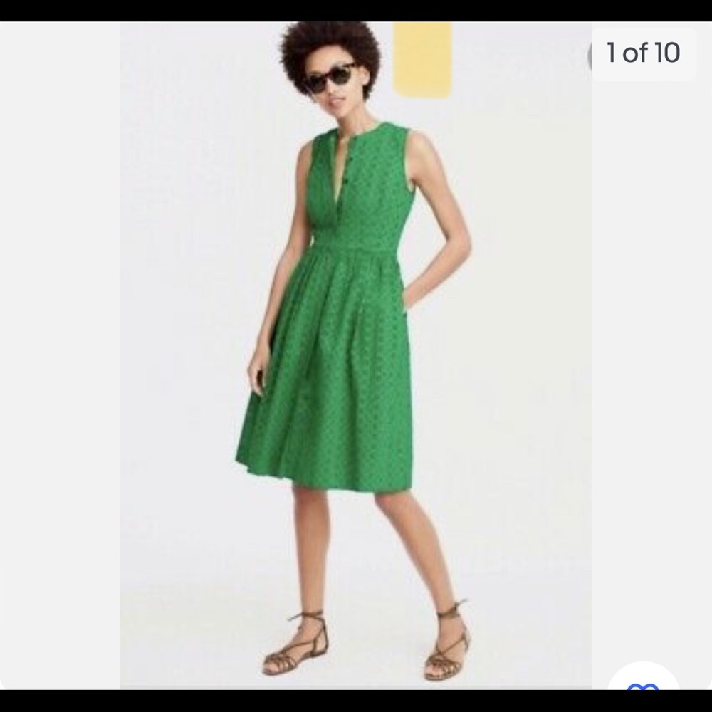 EUC J Crew eyelet dress size 4